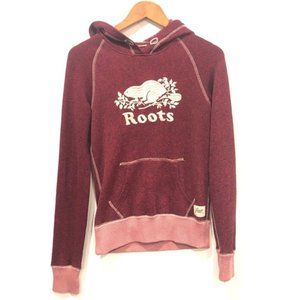 Roots Logo Hooded Sweatshirt Red Size XXS